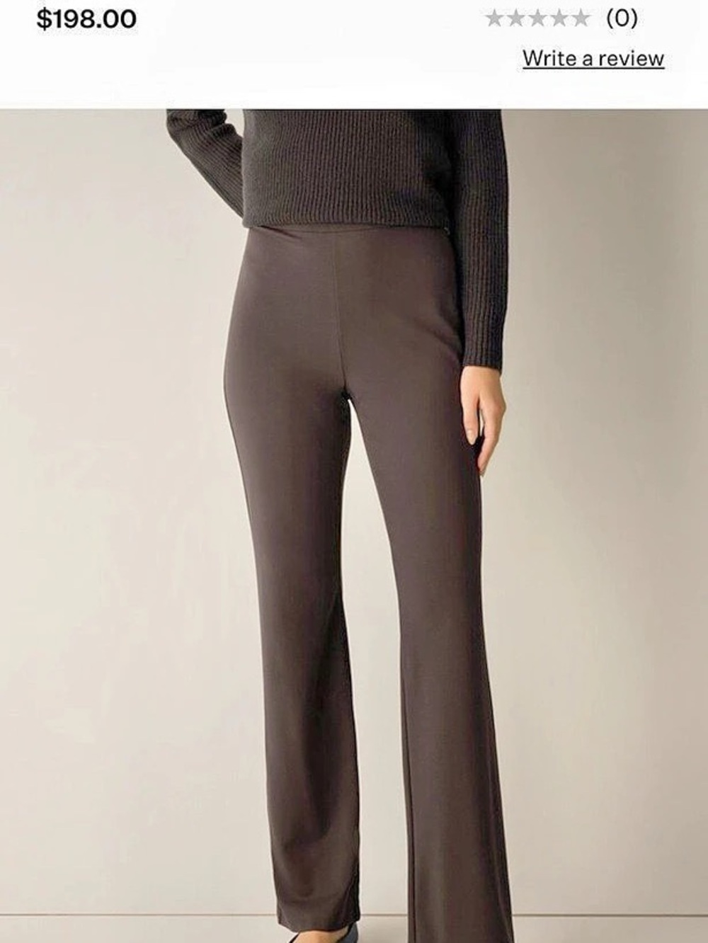 Eileen Fisher Extra-Fine Ponte Kick Pant Brown Petite Small